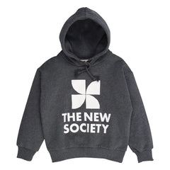 the new society - Logo Hoodie Sweatshirt | Dark Gray