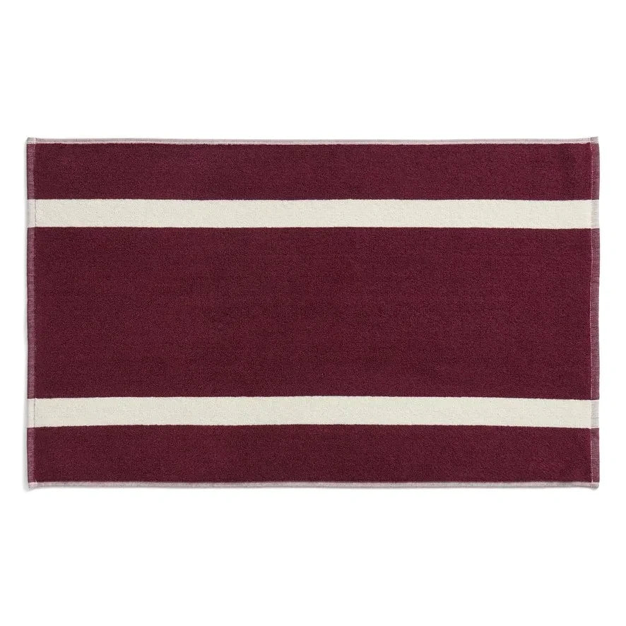 Hay - Striped Bath Mat | Maroon
