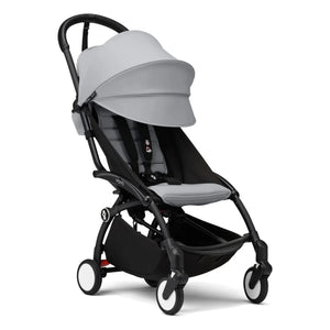 Stokke® - YOYO³ Full Baby Stroller 0+ and 6+ Black Frame | Stone
