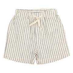 Búho - Striped Linen Bermuda Shorts | Ecru