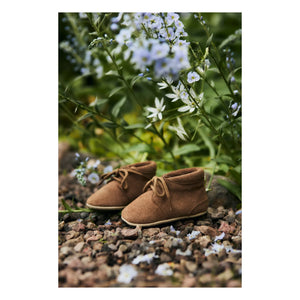 Petit Nord - Crib Suede Slippers | Brown