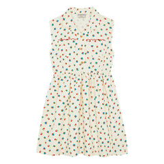 The Campamento - Mi-Long Floral Dress | Ecru