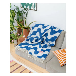 Tarta Gelatina - Medusa Wool Blanket | Blue