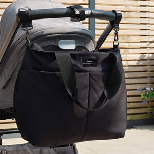 Finnson Sigrid Eco Changing Tote Bag - Black-Changing Bags-Black-One Size | Natural Baby Shower