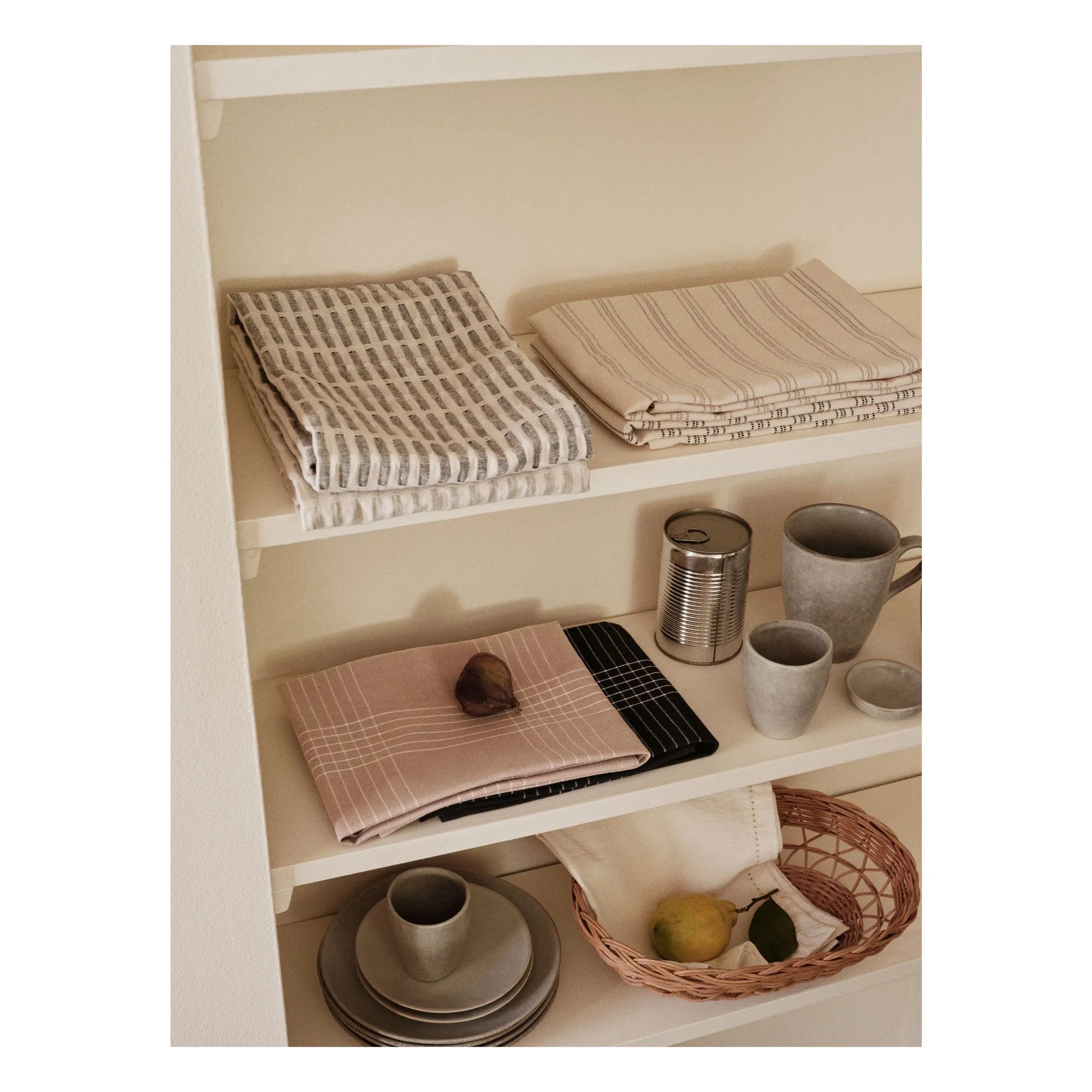 Broste Copenhagen - Folke mutfak havluları - 2'li set | Siyah