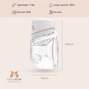 Fraupow Double Wearable Hands-Free Breast Pump - White-Breast Pumps-White- | Natural Baby Shower