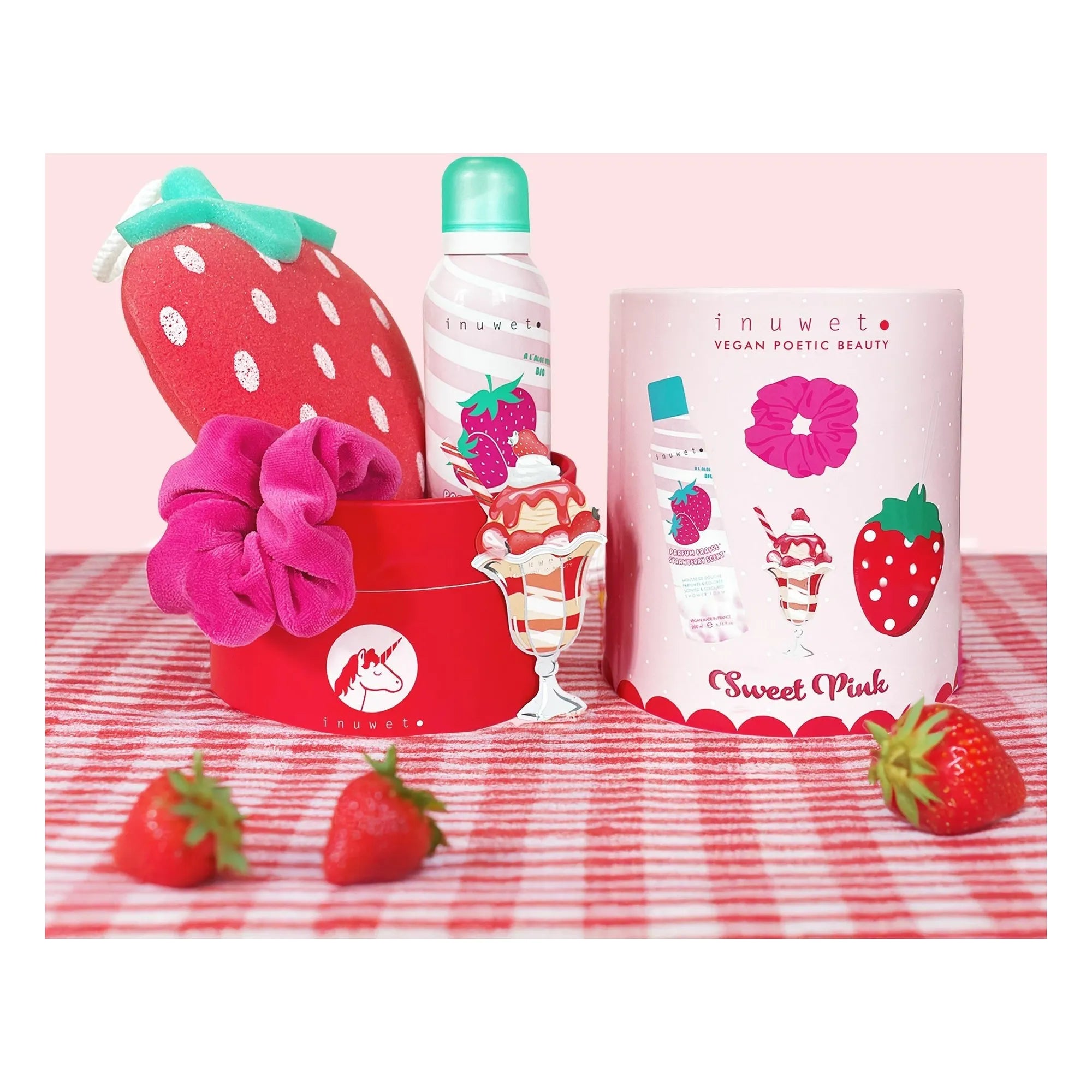 Inuwet - Strawberry Fun Bath Toy Set