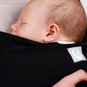 Gaia Baby Gaia Stretchy Baby Wrap Carrier - Organic Cotton - Ebony-Baby Carriers-Ebony-One Size | Natural Baby Shower