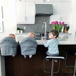 Guzzie + Guss Perch Hanging Highchair - Salt + Pepper-Table Seats- | Natural Baby Shower