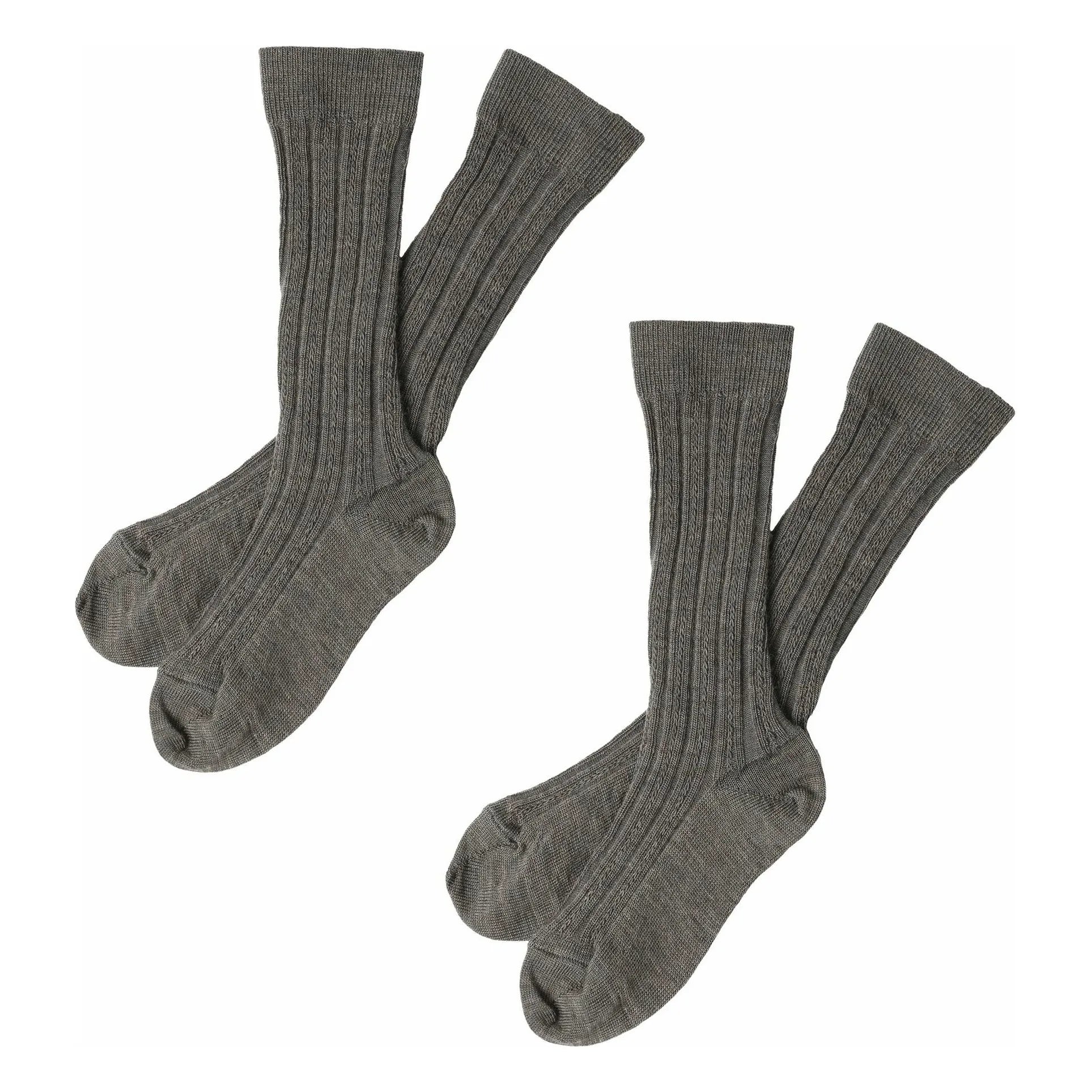 FUB - High Wool Socks | Dark Beige