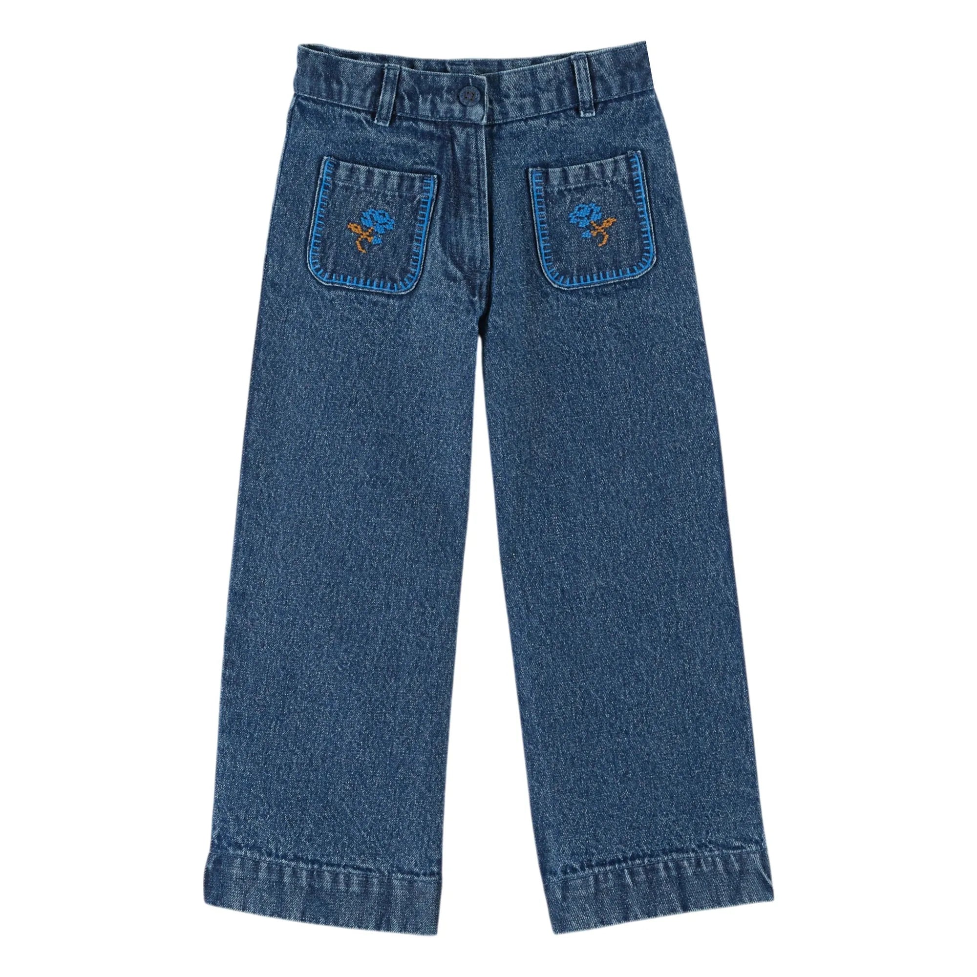 Emile et Ida - Embroidered Jeans | Blue