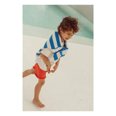 THE LiTTLE POETS - Jobim Organic Cotton Knit Shorts | Red