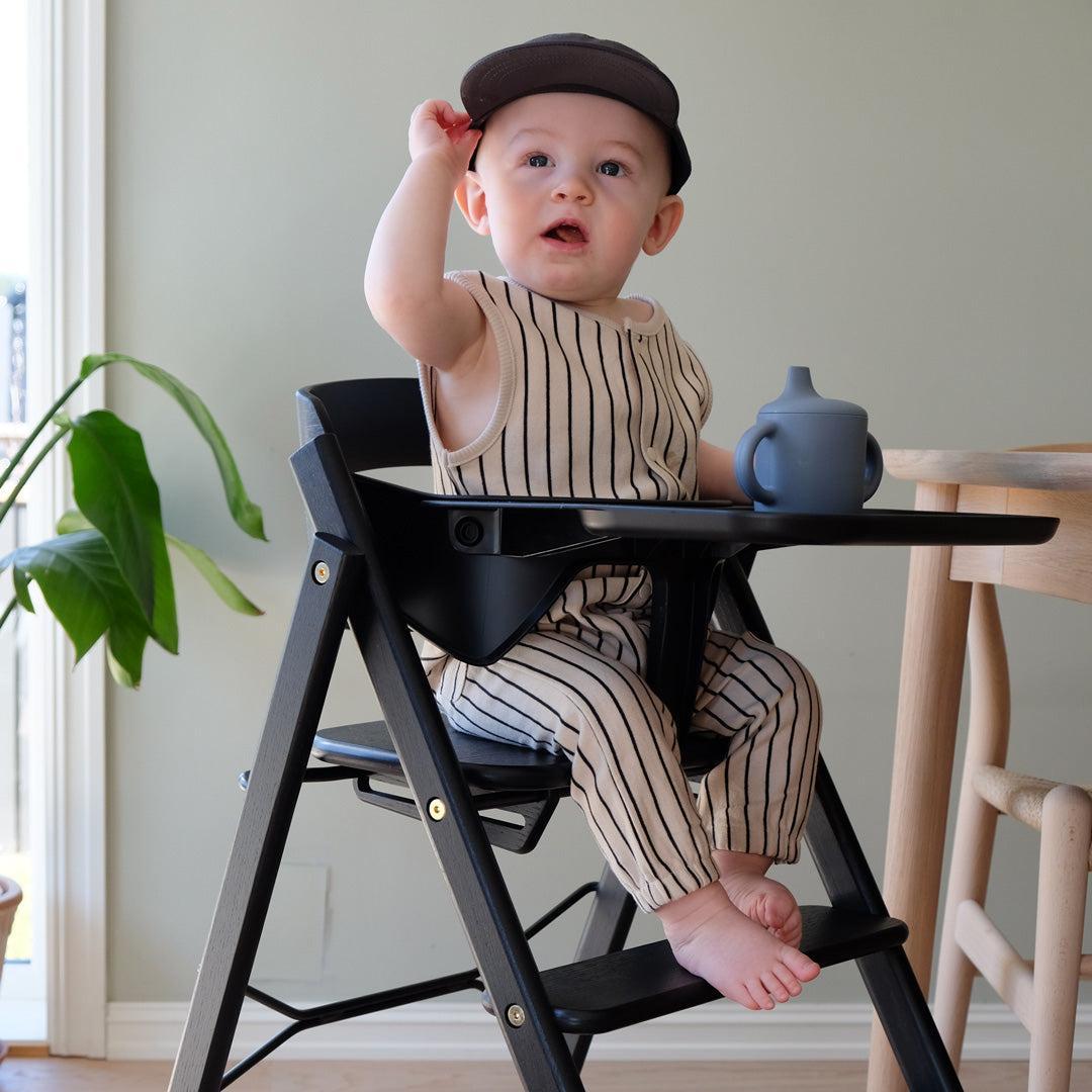 KAOS KLAPP® Highchair - Oak - Black-Highchairs-Black- | Natural Baby Shower