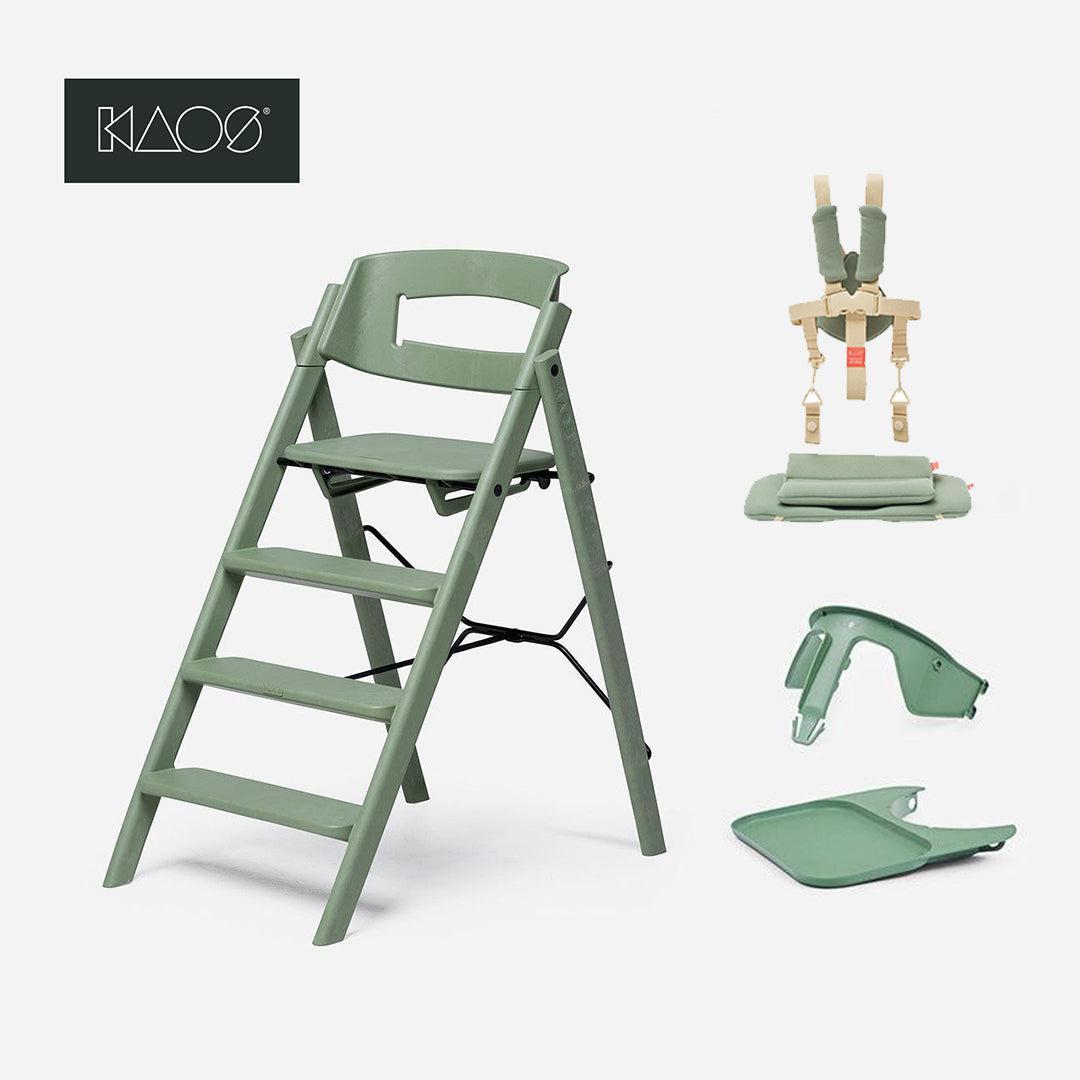 KAOS ReKLAPP® Highchair + Baby Set-Highchairs-Mineral Green/Plastic- | Natural Baby Shower
