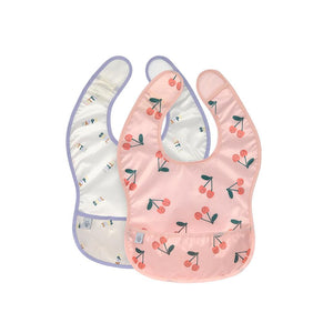 Lassig Lightweight Bibs 2pcs - Happy Fruits - Cherry-Bibs-Cherry-One Size | Natural Baby Shower