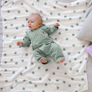 Lassig Romper GOTS - Granite Green-Rompers-Granite Green-0-2m | Natural Baby Shower