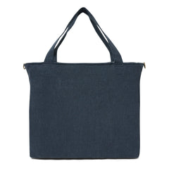 Adorna - Linen Zippered Bag | Navy Blue