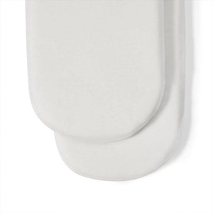 The Little Green Sheep Twin Pack Moses Basket Sheets - White-Sheets-White-Moses | Natural Baby Shower