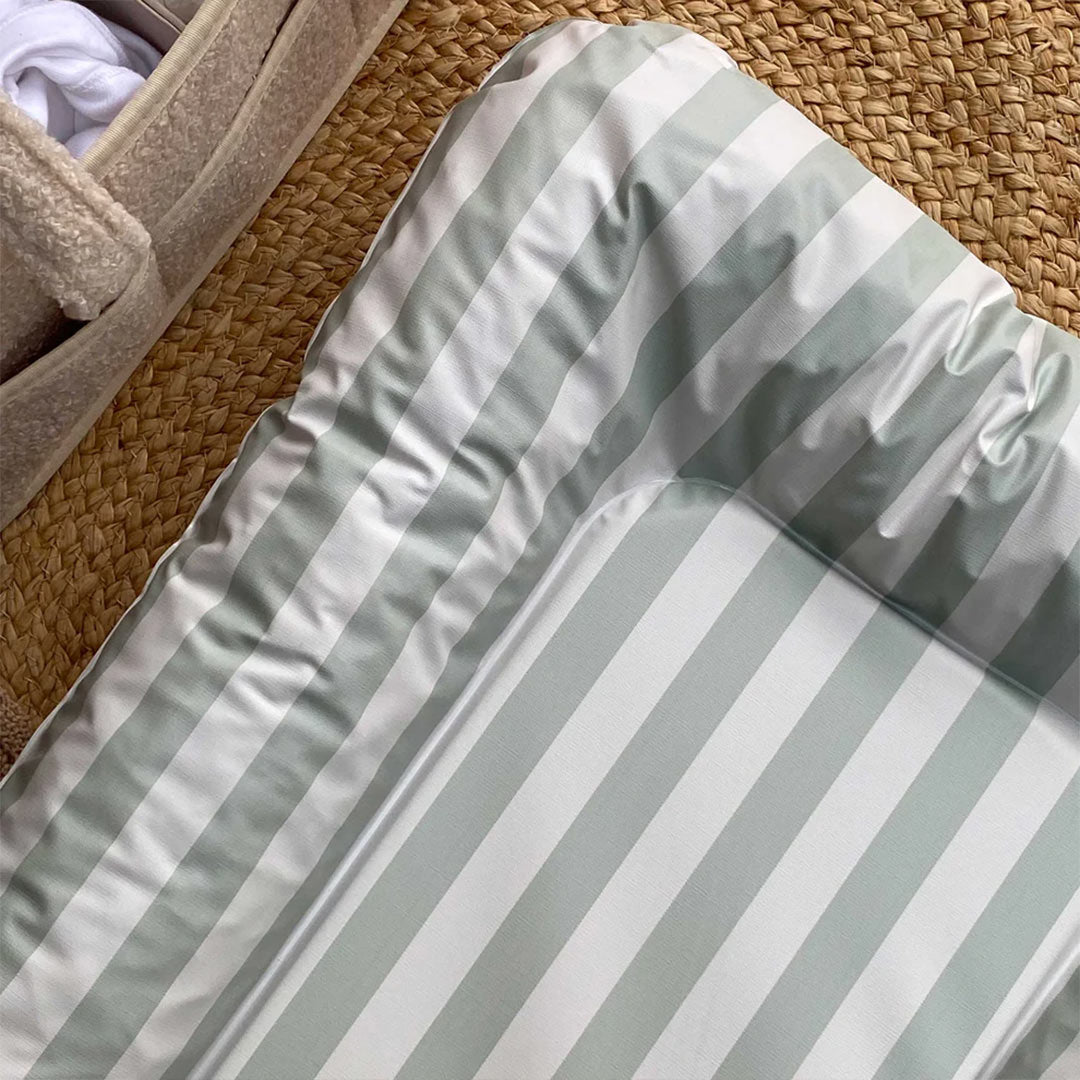 Mama Shack Nest Changing Mat - Candy Stripe - Sage-Changing Mats-Candy Stripe - Sage- | Natural Baby Shower