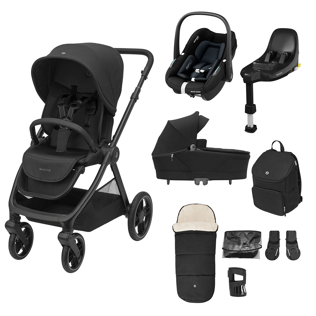 Maxi-Cosi Oxford+ Select Travel System-Travel Systems-Twillic Black- | Natural Baby Shower
