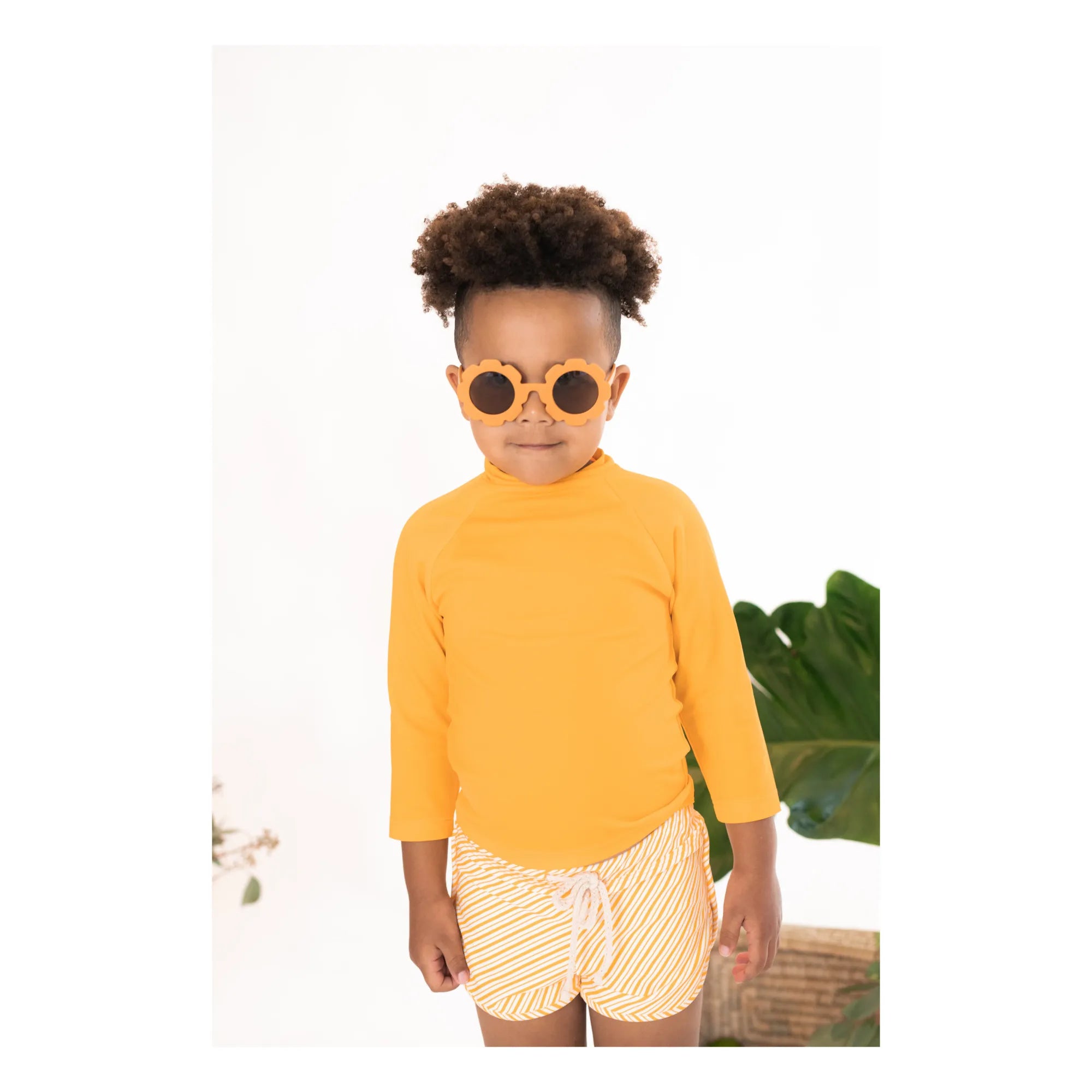 Ina Swim - Mesa Striped Swim Shorts | Orange