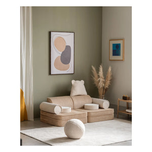 Wigiwama - Modular velvet sofa | Light brown