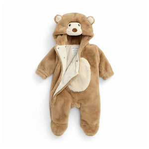 MORI Monkey Faux Fur Pramsuit - Sesame-Pramsuits-Sesame-0-3m | Natural Baby Shower