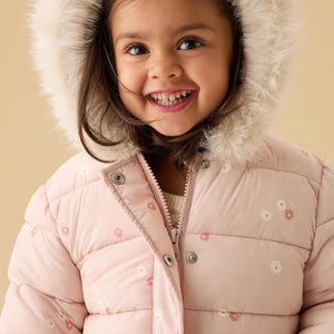 MORI Floral Padded Coat - Pink Floral-Coats-Pink Floral-6-9m | Natural Baby Shower