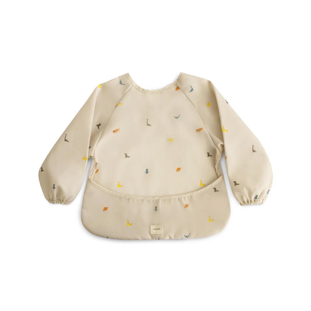 Mushie Long Sleeve Bib - Dinos-Bibs-Dinos-6-24 months (one size) | Natural Baby Shower