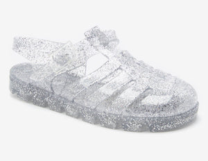 Next - Kids Jelly Glitter Silver Sandals - 29