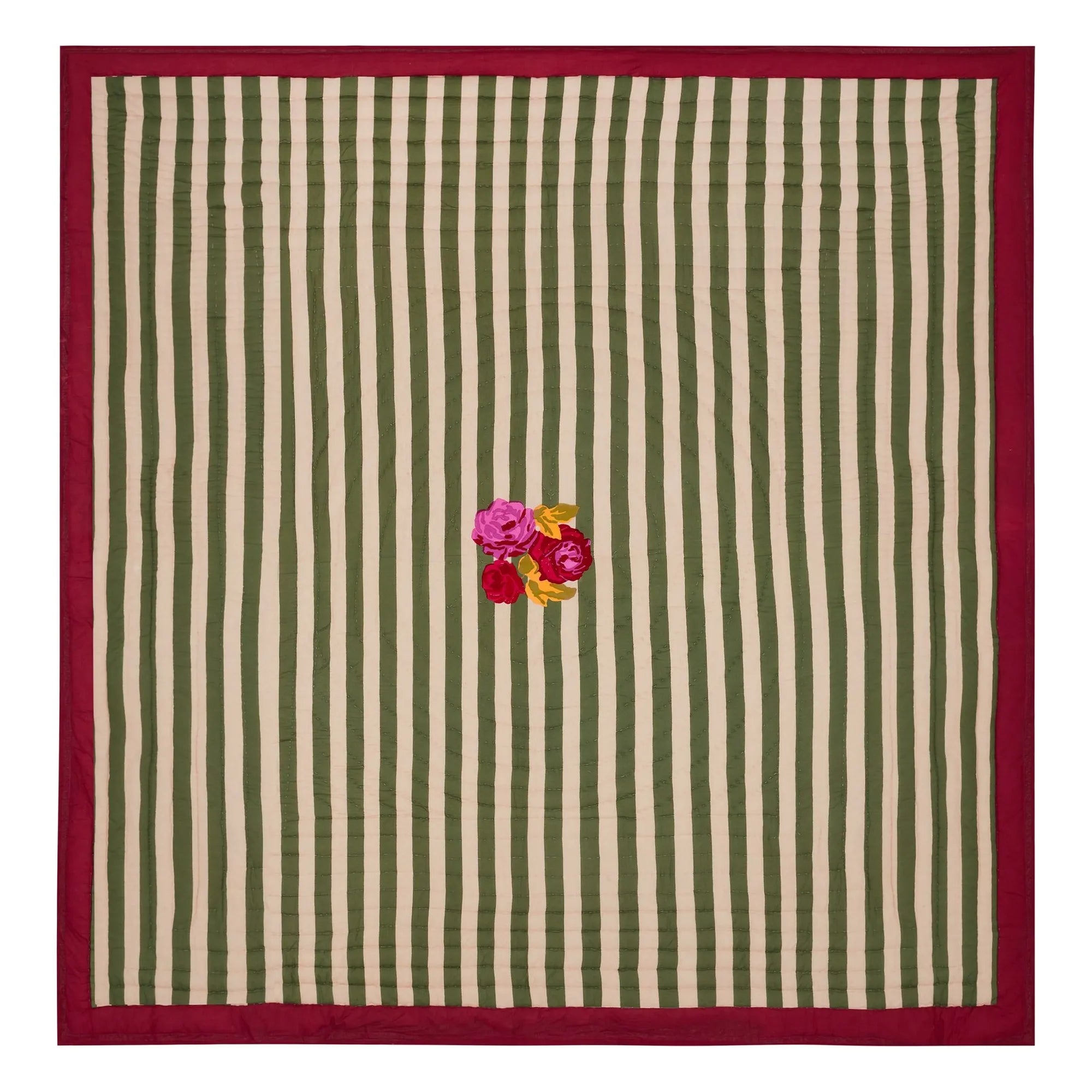 Lisa Corti - Nizam Striped Bed Cover | Green