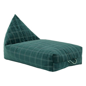 Nobodinoz - Eko velvet long pouf | Green
