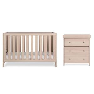 Obaby Nika 2 Piece Room Set - Aspen-Nursery Sets-Aspen-Cot Bed | Natural Baby Shower