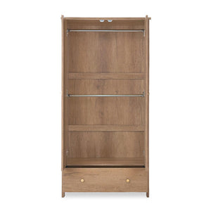 Obaby Nika Double Wardrobe - Oak-Wardrobes-Oak-One Size | Natural Baby Shower