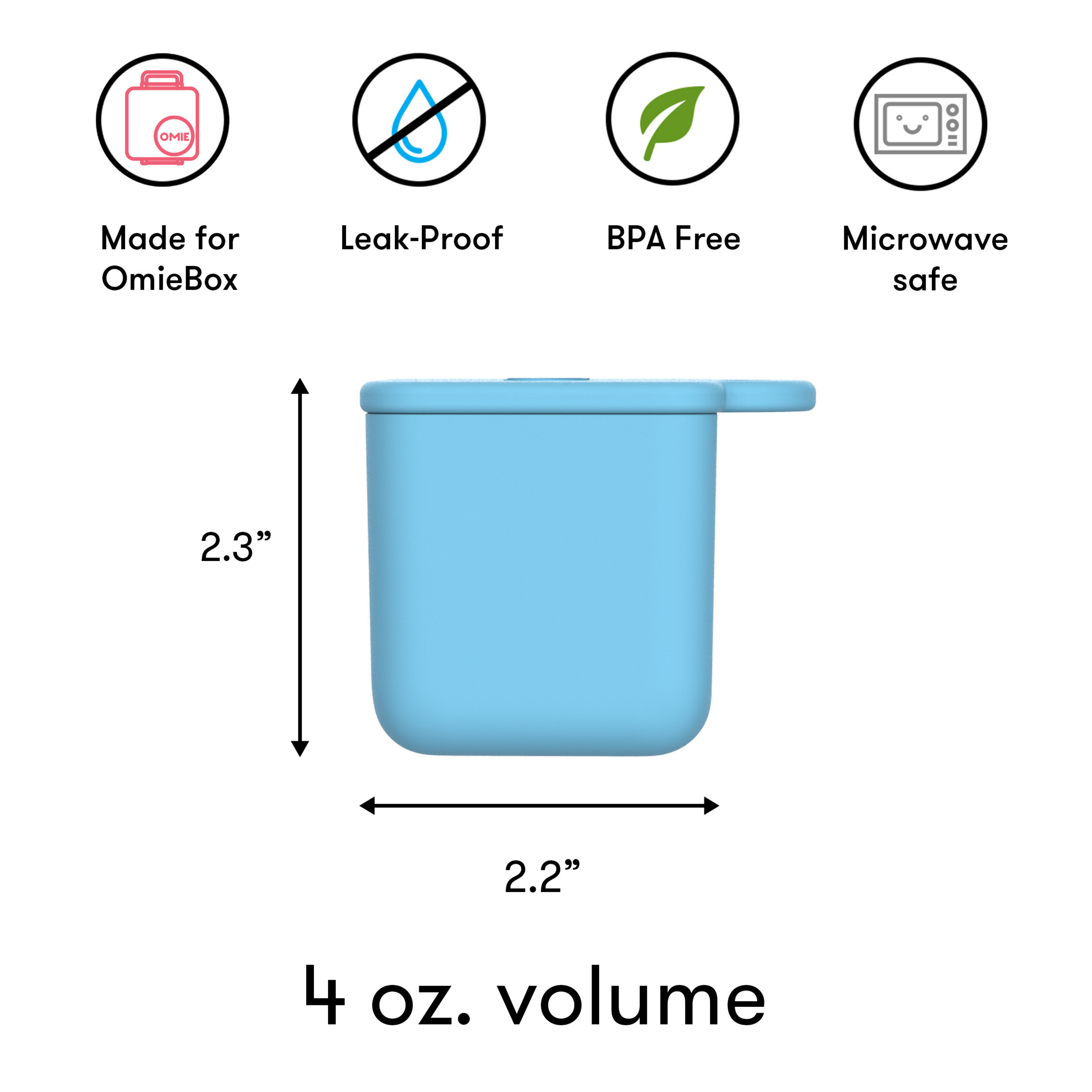 Omiebox - Bento Box Inner Compartment Containers 2pcs Blue/Green