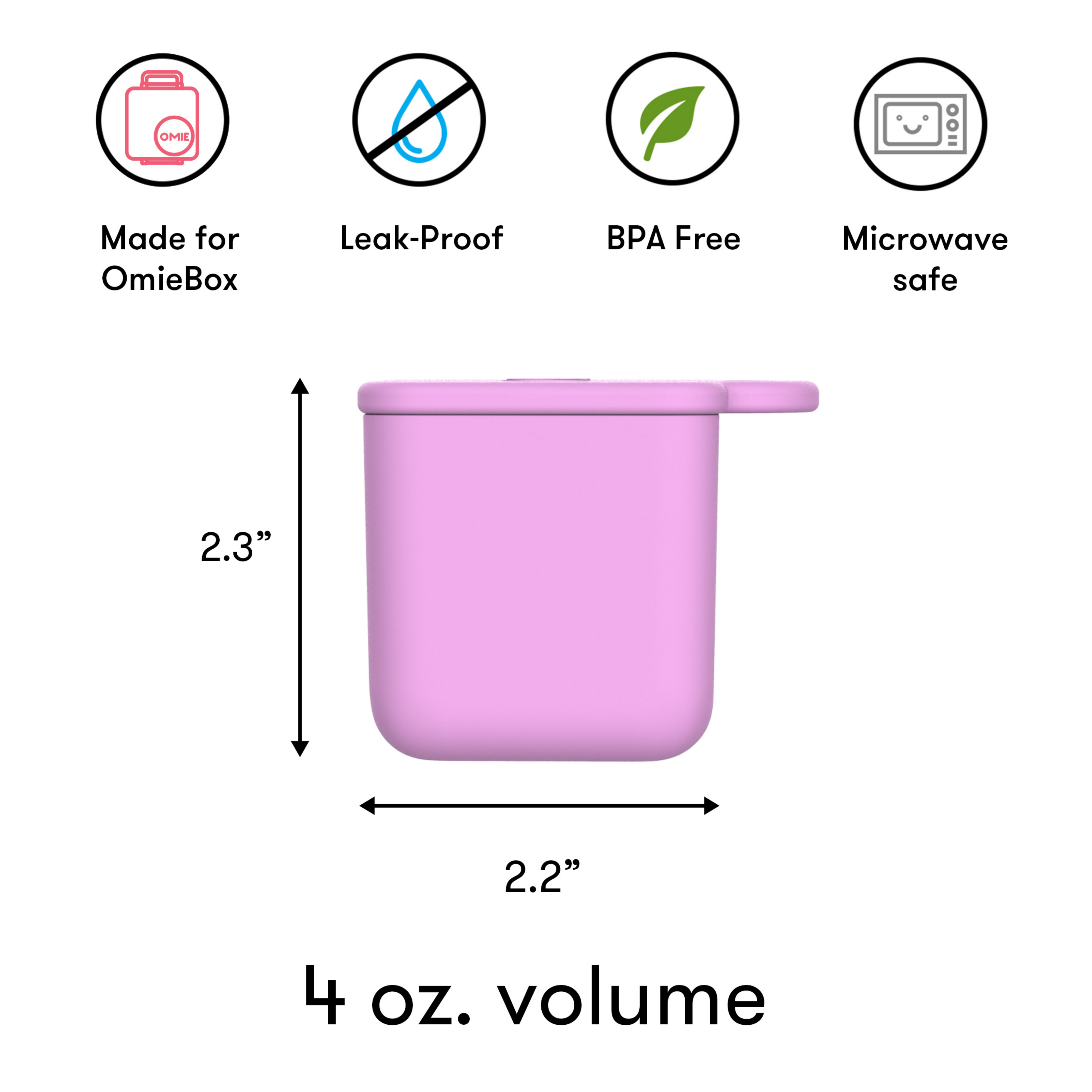 Omiebox - Bento Box Inner Compartment Containers 2pcs Pink/Turquoise
