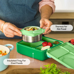 OmieBox - Insulated Apple Green Bento Lunch Box