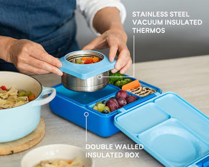OmieBox - Insulated Blue Bento Lunch Box