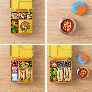 OmieBox Thermal Insulated Yellow Bento Lunch Box