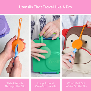 Omiebox - OmiePod Bubblegum Pink Silicone Fork and Spoon Set