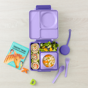 Omiebox - OmiePod Purple Silicone Fork and Spoon Set