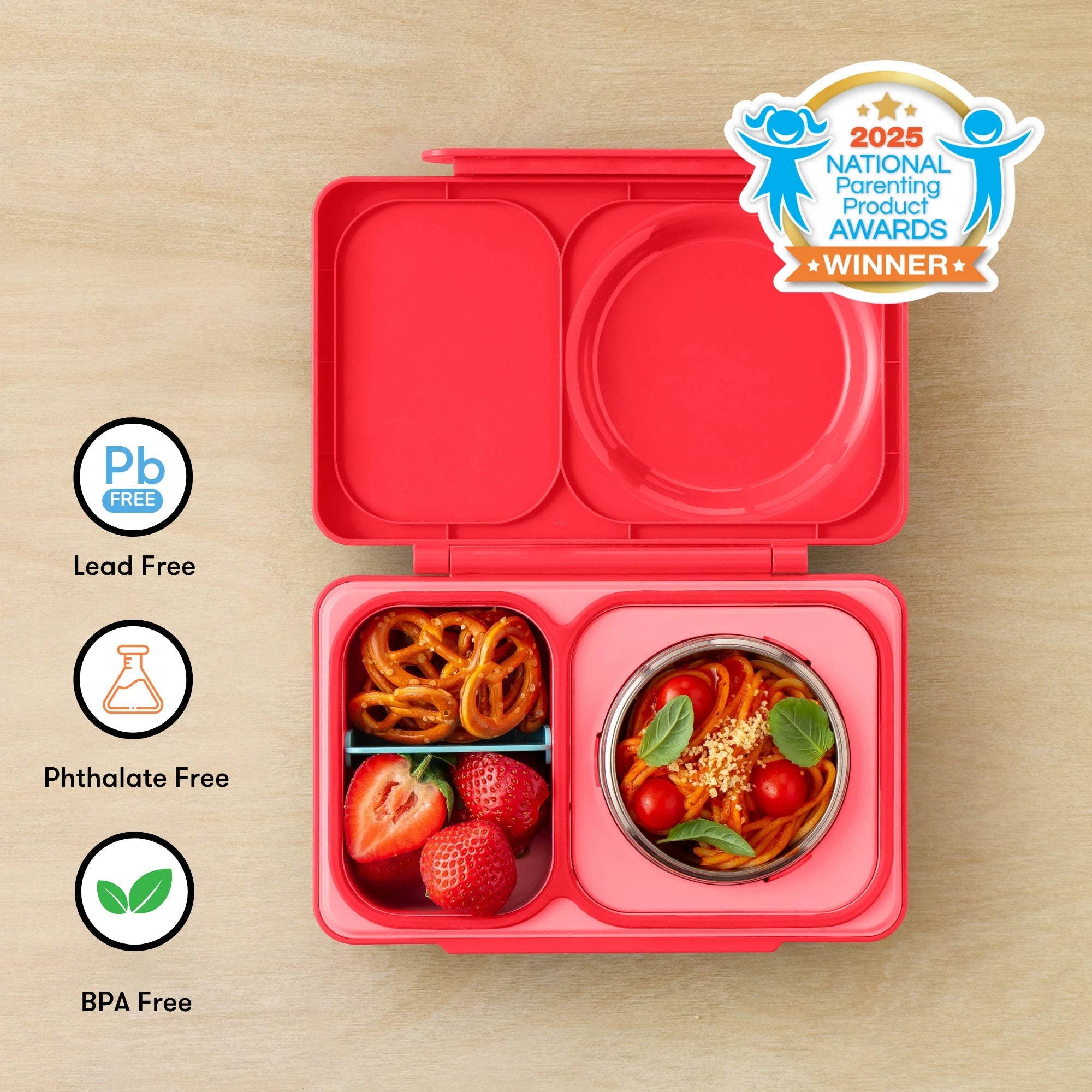 Omiebox - UP Heat Insulated 2nd Generation Cherry Pink Bento Lunch Box