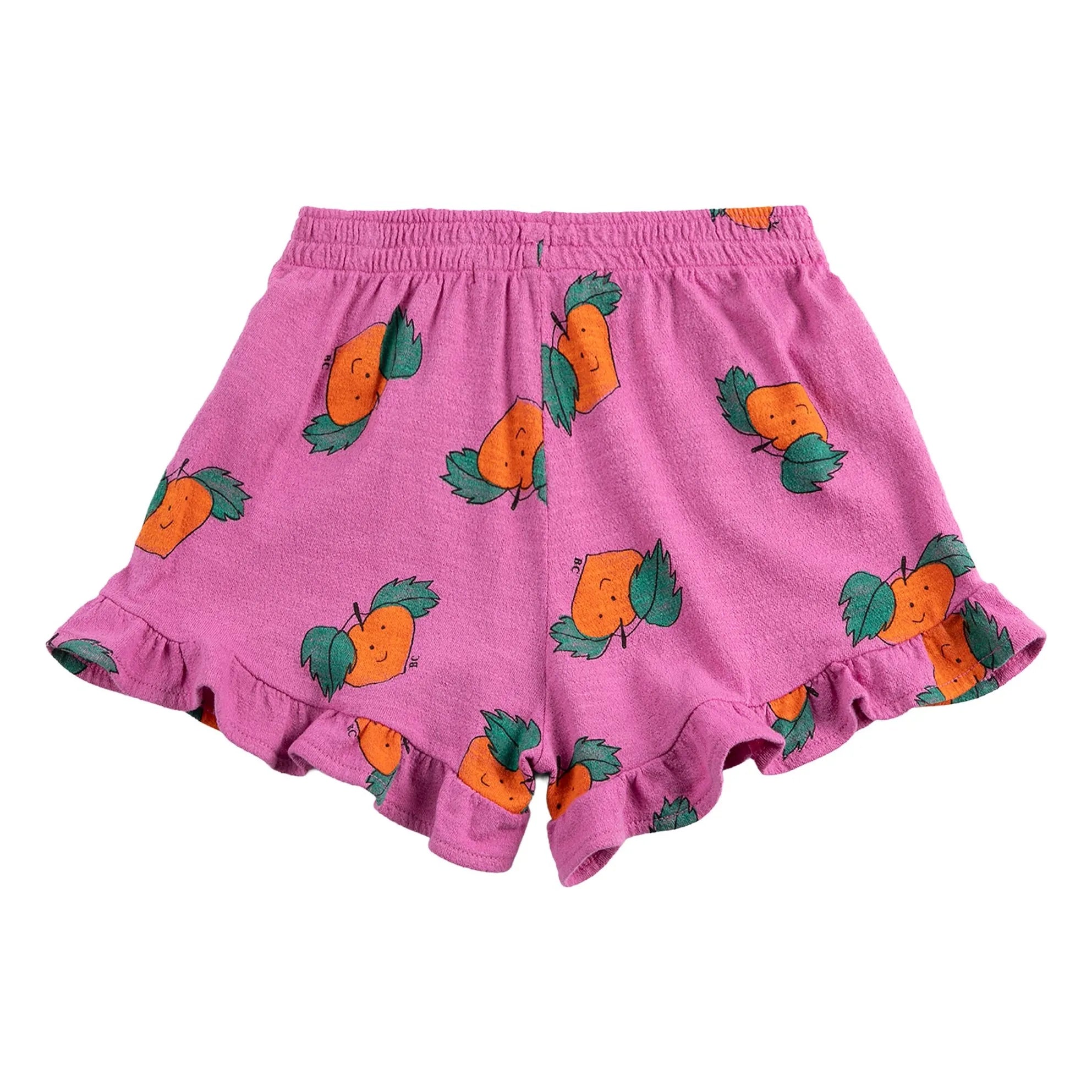 Bobo Choses - Orange Ruffled Shorts Organic Cotton | Purple
