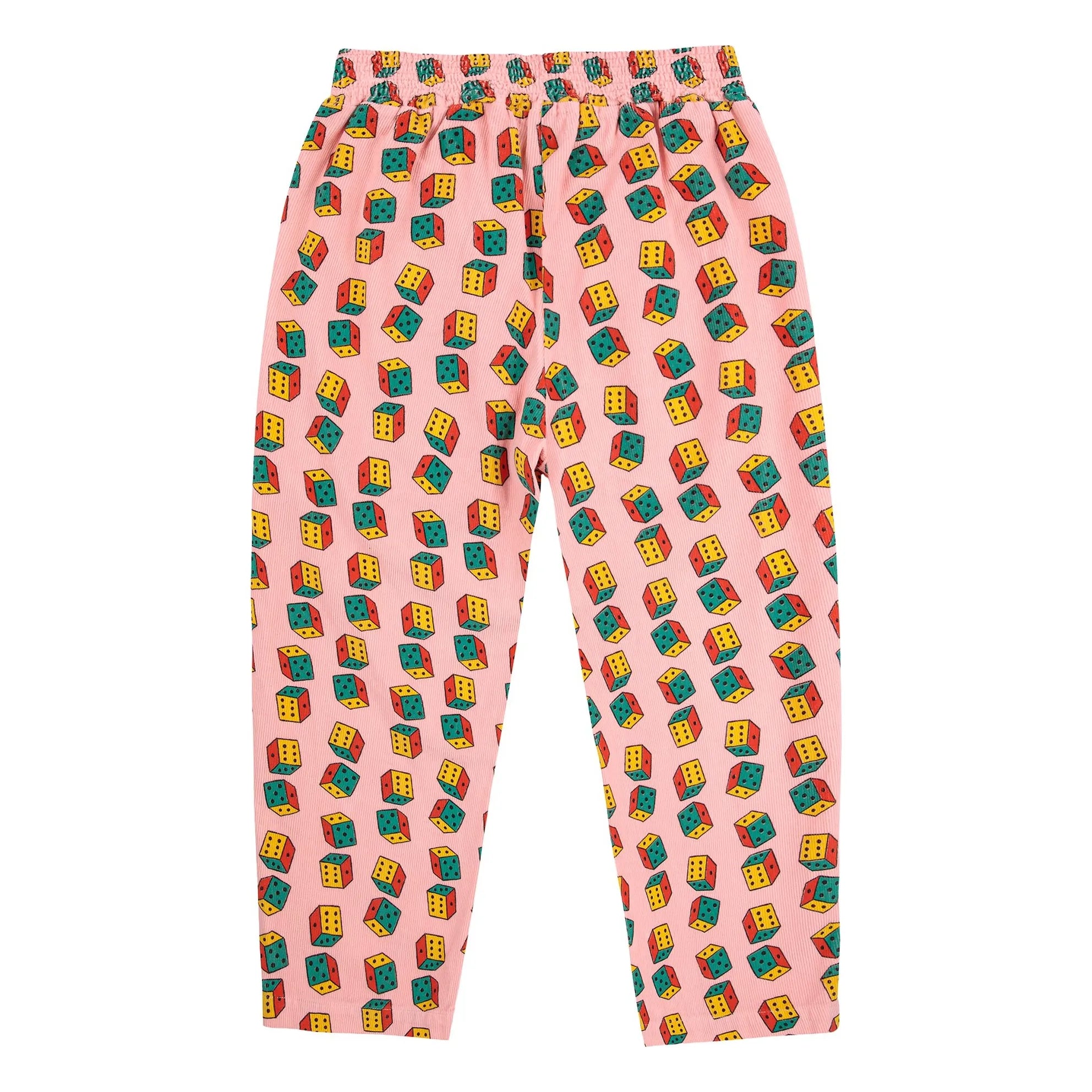 Bobo Choses - Organic Cotton Ribbed Checkered Pants | Pink