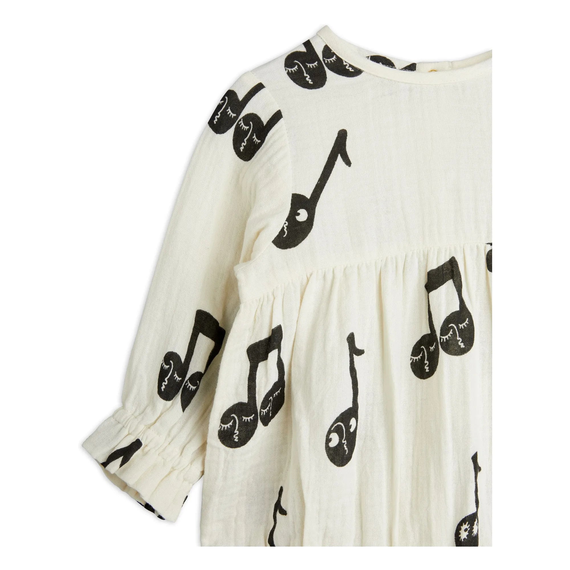 Mini Rodini - Organic Cotton Notes Romper | White