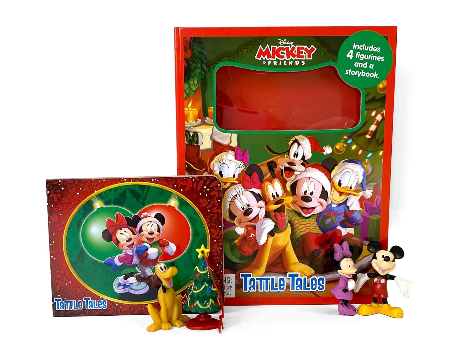Phidal - Mickey and Friends Christmas Fun English Activity and Story Book with Figure Toys