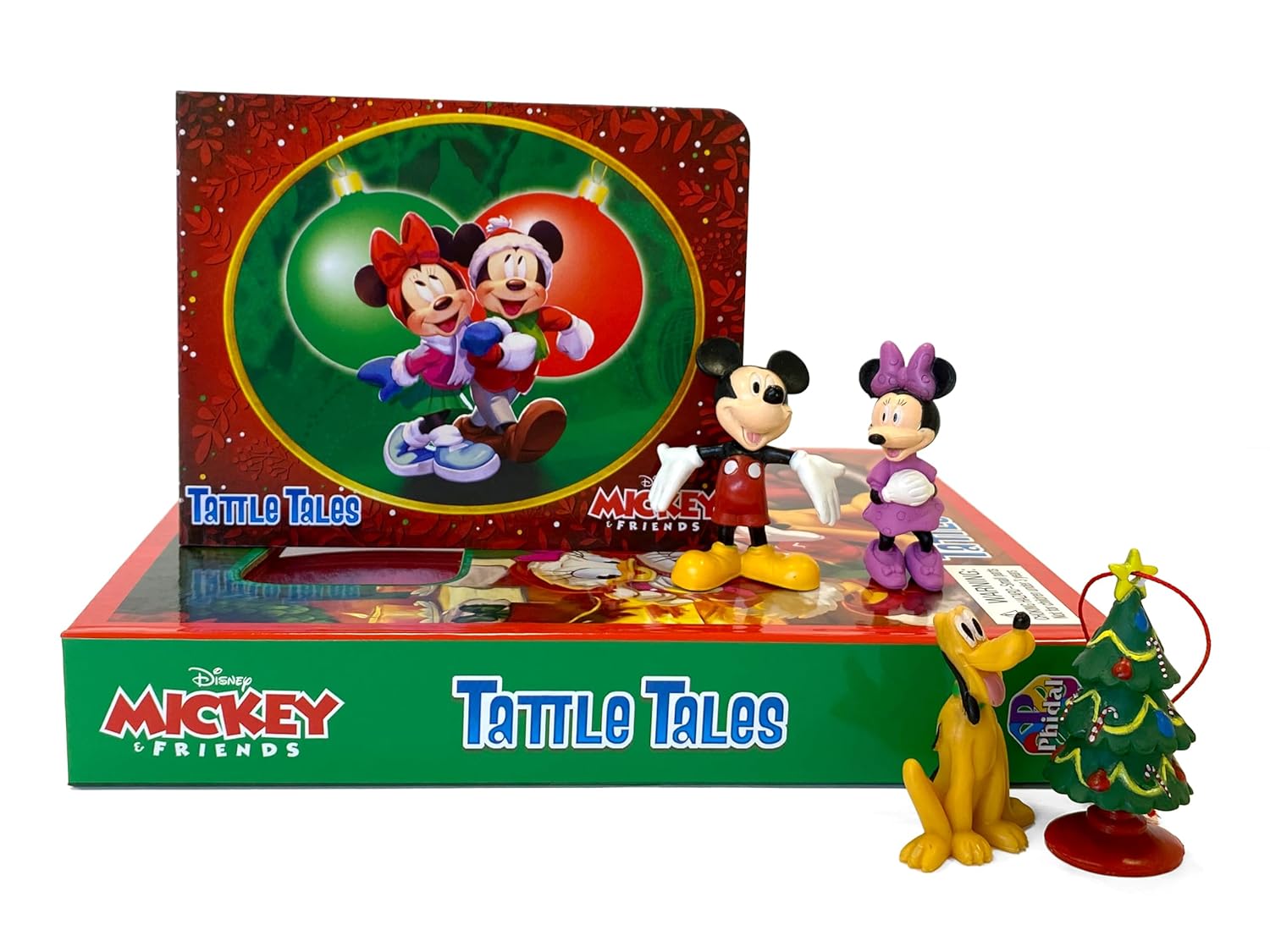 Phidal - Mickey and Friends Christmas Fun English Activity and Story Book with Figure Toys