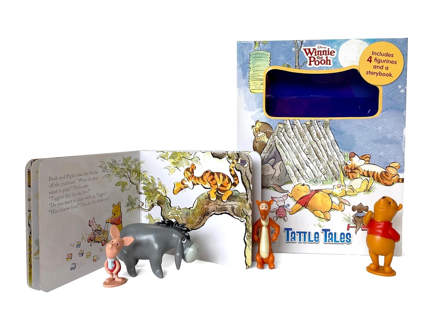 Phidal - Winnie the Pooh Tattle Tales English Activity and Story Book with Figure Toy