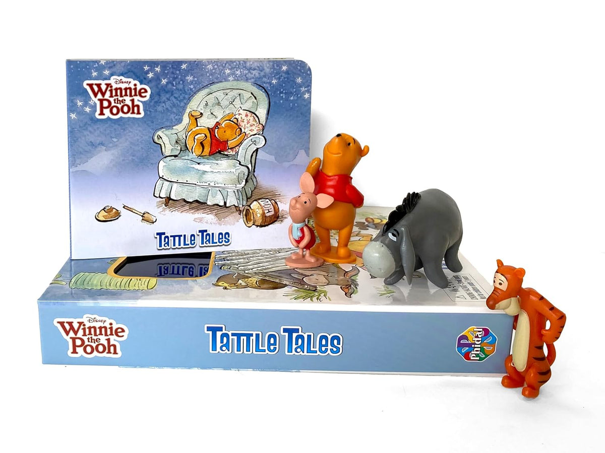 Phidal - Winnie the Pooh Tattle Tales English Activity and Story Book with Figure Toy