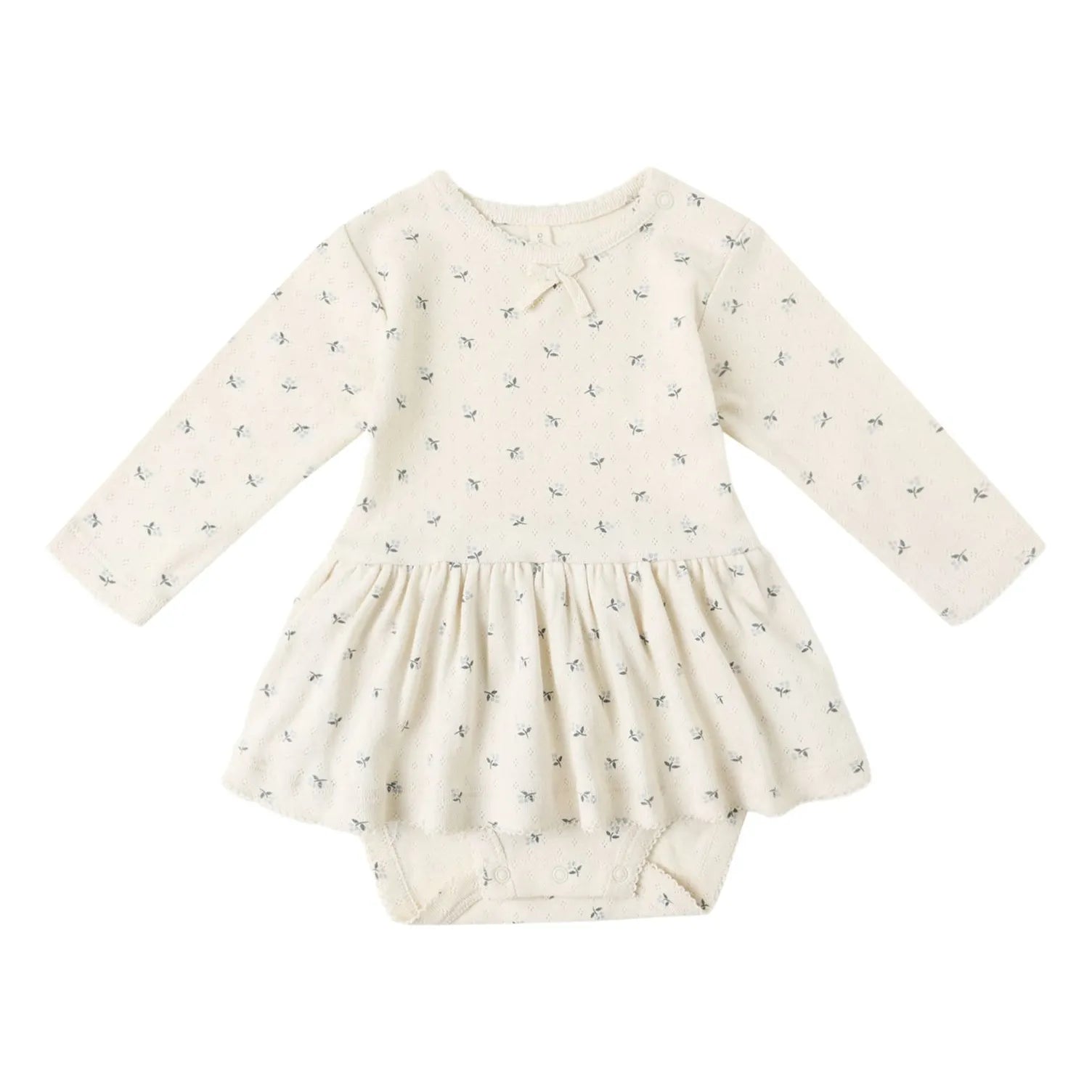 Quincy Mae - Pointelle Organic Cotton Romper | Ecru